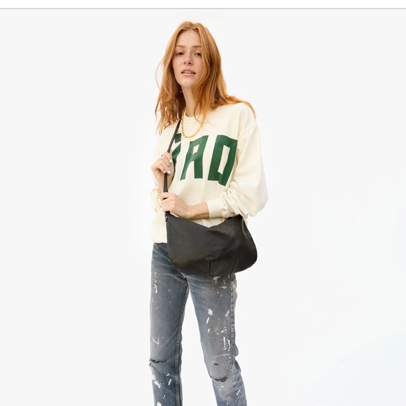 Clare V. Moyen Messenger Black Leather EUC - Picture 5 of 16